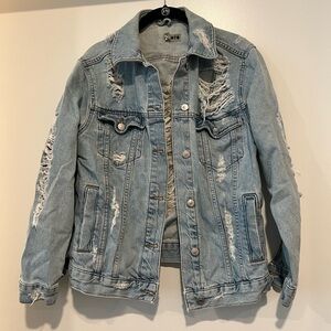 Ripped jean jacket